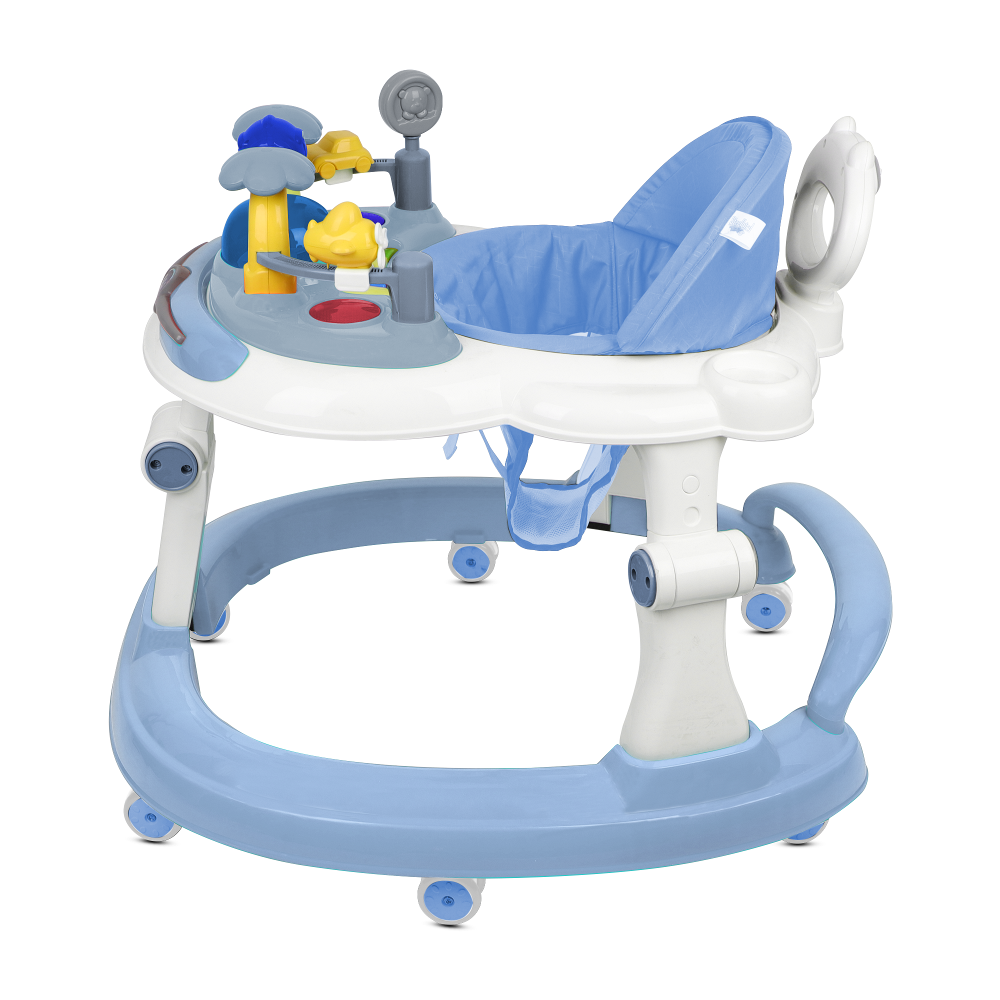 BLUE BABY WALKER WITH PUSH HANDLE